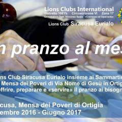 “Un pranzo al mese”: il LC Siracusa Eurialo alla mensa dei poveri per 